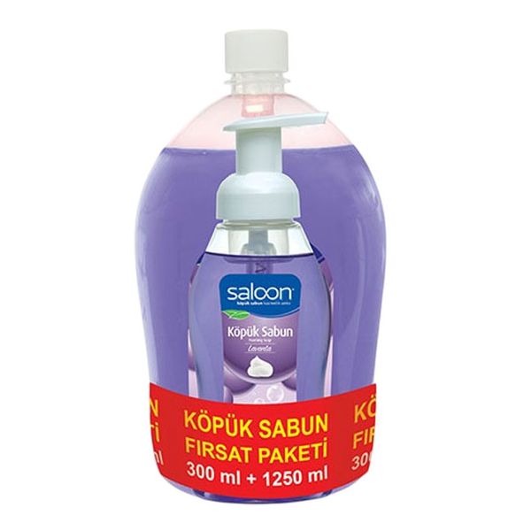 Saloon Foaming Lavender Hand Soap - 300ml + 1250ml Combo - 2 Pack