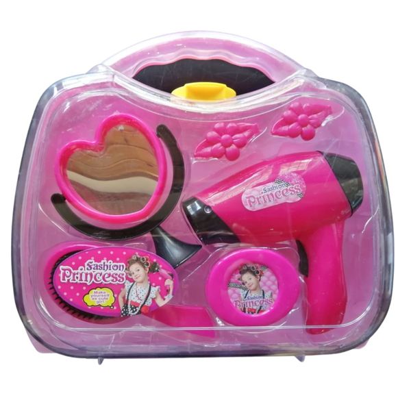 Princess vanity set with battery operated hair dryer