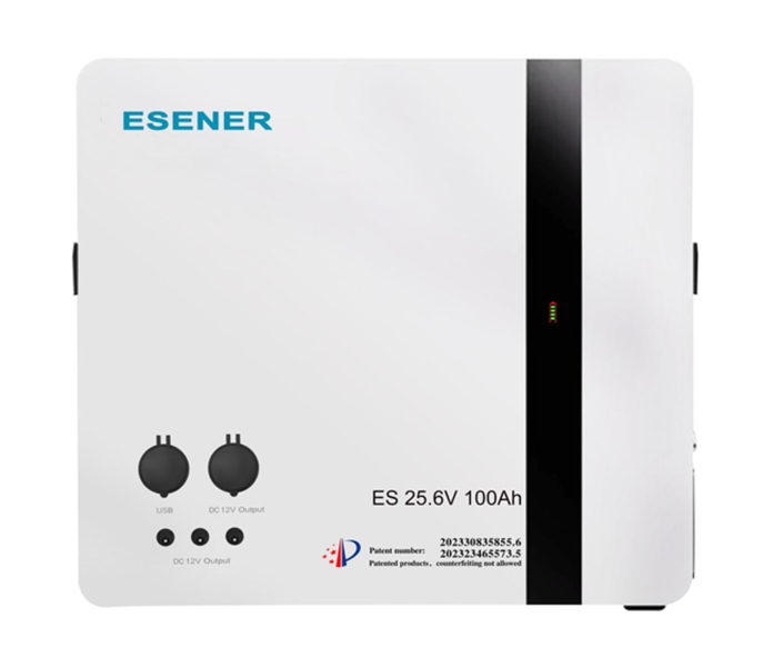 ESENER 2.56kWh Multifunctional 100Ah Lithium Battery - Wall Mount