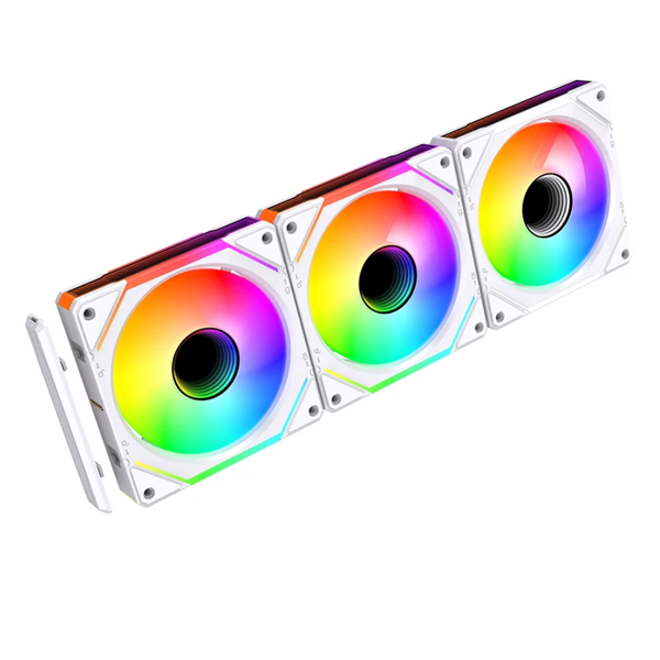 Modular Interlocking Daisy-chain ARGB Controlled Gaming Case Fan - Set of 3