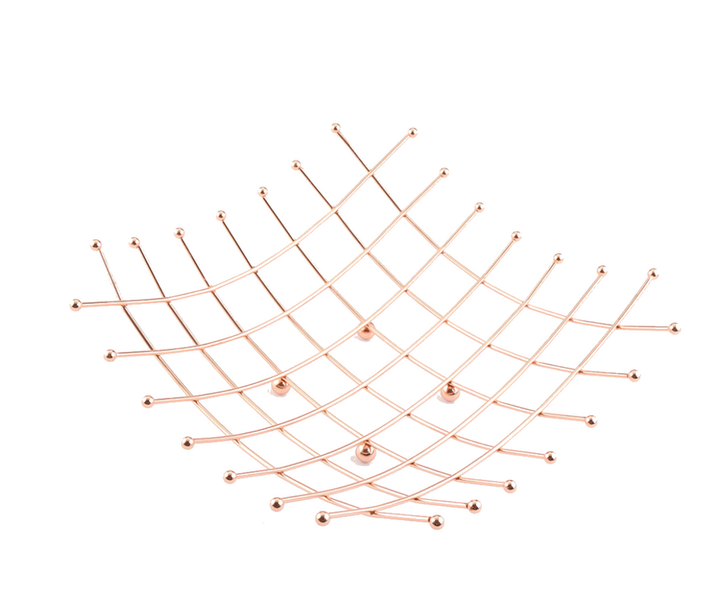 Rose Gold Fruit Wire Basket Nest Bowl