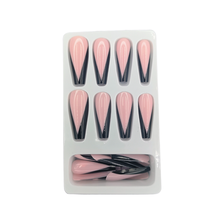 24 Stick-On Artificial Nails Set, V French Coffin Style | Buy Online in  South Africa 