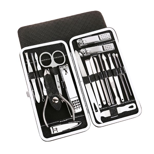 19 PCS Nail Clippers Set Stainless Steel Nail Scissors Cutter