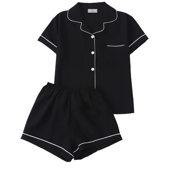 PJ Warehouse - Black DTY ShortTop Short Pants Pj set
