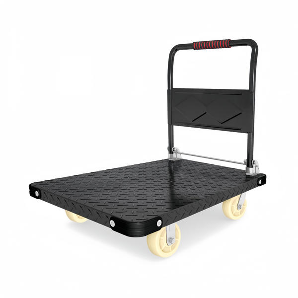 Steel Heavy Duty Foldable Trolley 90cm Platform Truck Cart Hand Push Cart