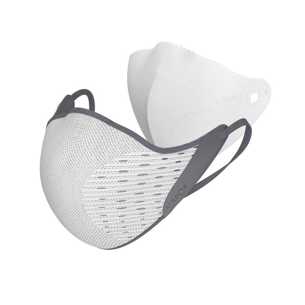 AirPop Active Reusable Face Mask (White/Grey)