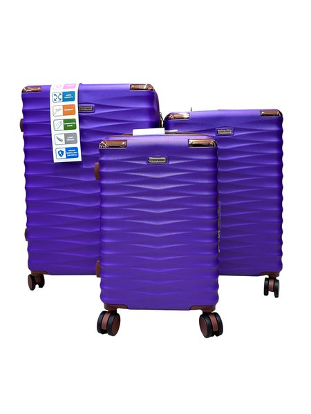 BC Loui Vani 28" Velora Travel Luggage (ABS28) - 3 Piece Set - Purple