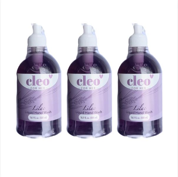 Pack of 3 Cleo For Her Lilac 500ml