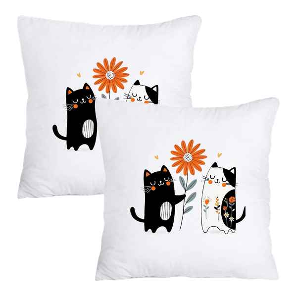 Scatter Cushion Cover Set - Flower Cats