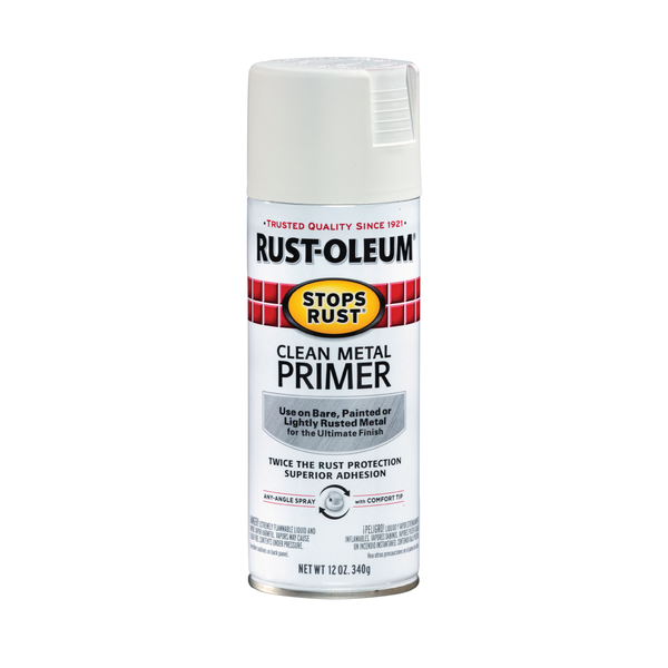 Rust-Oleum Stops Rust Flat White Clean Metal Primer 340g