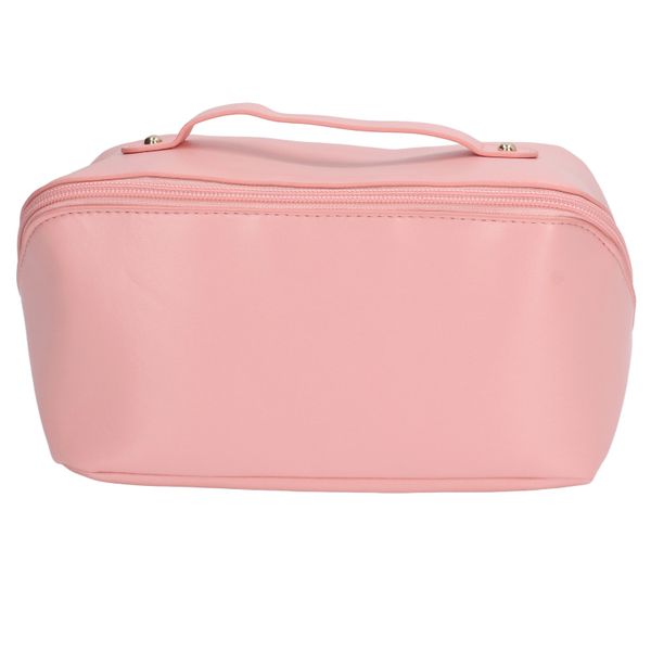 Pale pink makeup bag