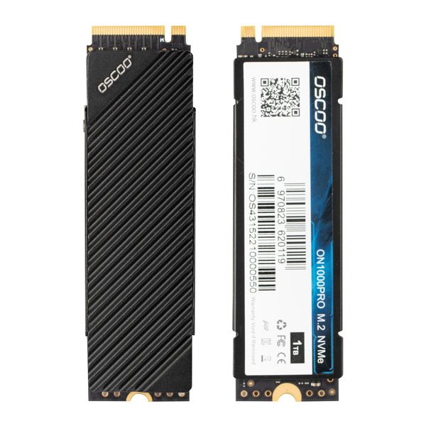 OSCOO 1TB M.2 NVMe PCIe Gen4.0x4 2280 SSD with Heatsink Solid State Drive