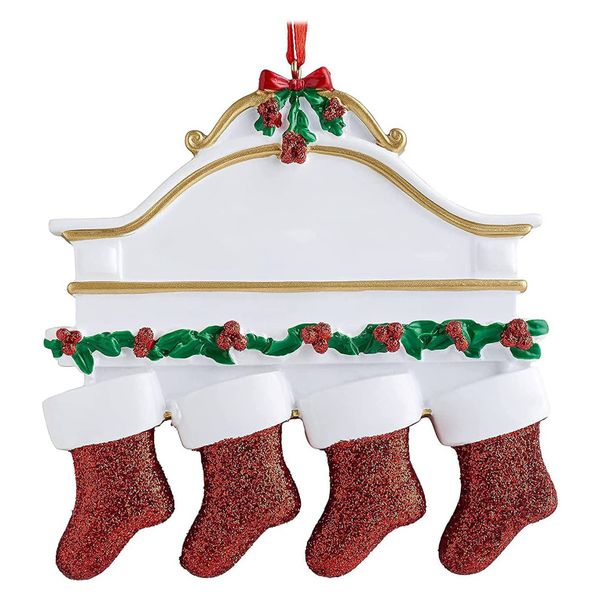 Creative Gifts Family 4 Socks Pendants Christmas Tree Decoration