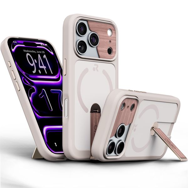 ORRO Orbit Sand Case for iPhone 17 Pro/Pro Max-MagSafe Compatible,Kickstand