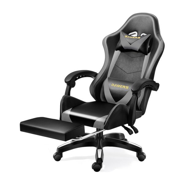Computer Ergonomic Gaming Chair With Adjustable Footrest Lumbar Support