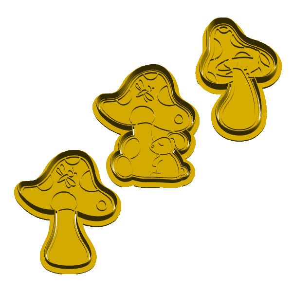 Mushroom Cookie Cutter Set