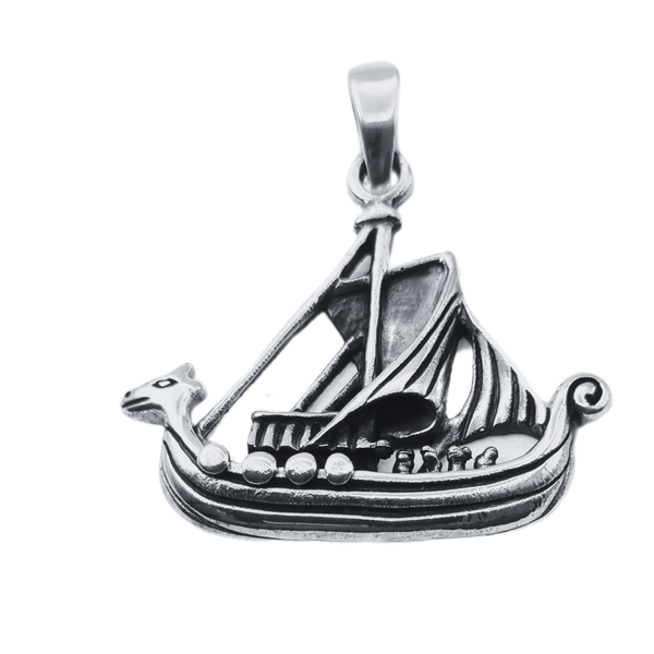 Viking Sailboat 925 Silver Pendant
