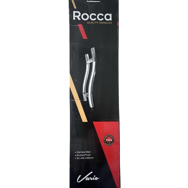 Rocca Stainless Steel Brushed Door Handle Set (S-shaped) - 25×400×600mm