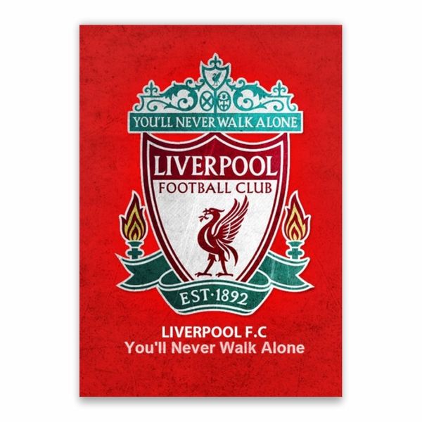 Liverpool FC Logo And You'll Never Walk Alone Poster - A1