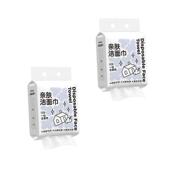 180-Sheet Pack Of Soft Disposable Face Towels (Hanging Style)