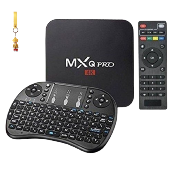 Dansup- MXQ Pro 4K Smart TV Box With wireless keyboard