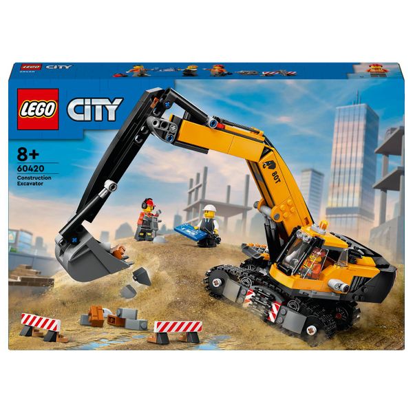 LEGO® - City Yellow Construction Excavator Toy Digger - 60420