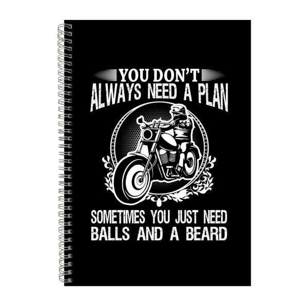 You Don_t Always Need A Plan Notebook Biker Gift Idea A4 Notepad 132
