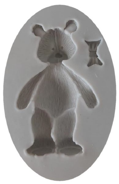 Silicone Mold Bear with Tie