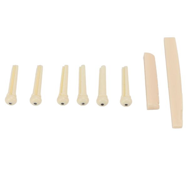 ABS Folk Guitar Nut, Saddle &amp; Bridge Pins Set