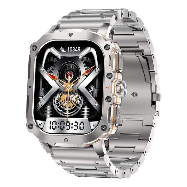 Sport Smart Watch for Men 1.952'' AMOLED Screen Stainless Steel Band-GC