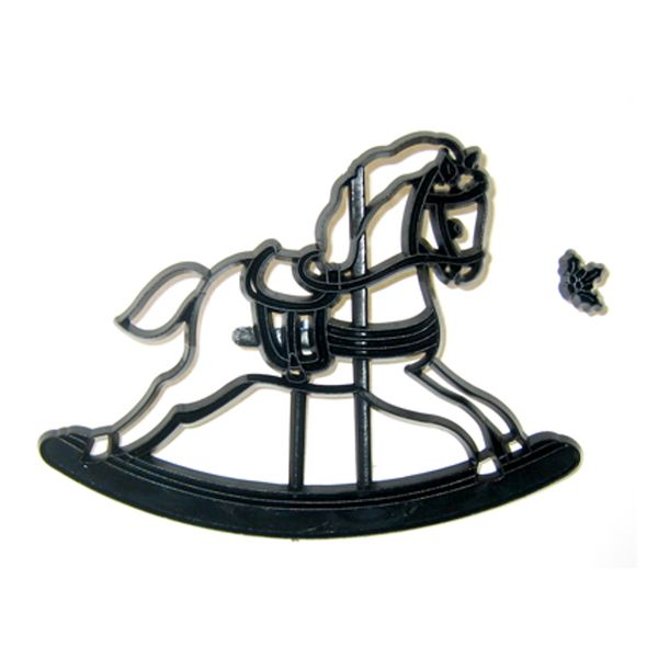 Patchwork Cutters Rocking Horse Toy Sugarcraft Cake Icing Decorating