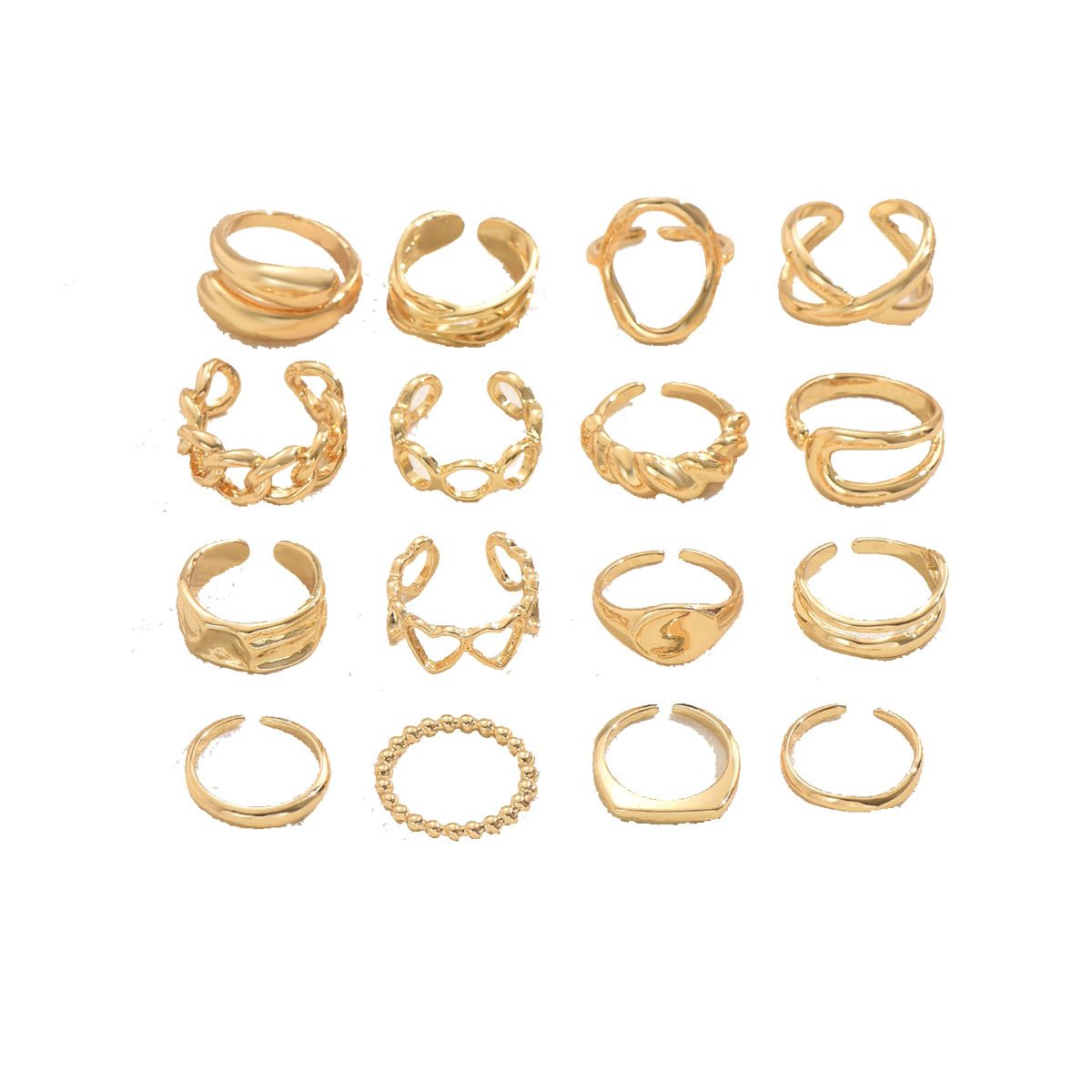 16 Pcs Gold Knuckle Rings Set for Women, Cute Stackable Rings ...