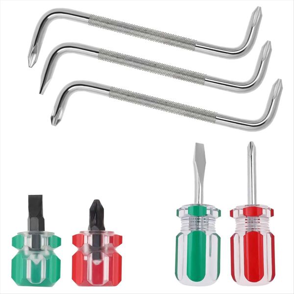 7 Pcs Offset Screwdriver Set Right Angle Screwdriver Compatible with None