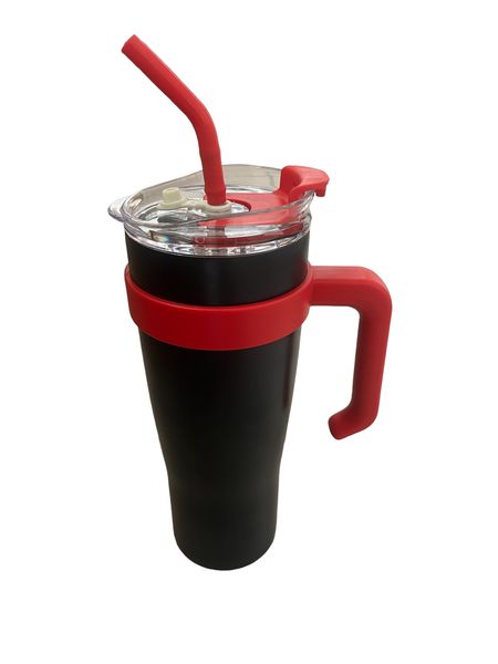 1200ml Insulated Stainless Steel Travel Mug - Red
