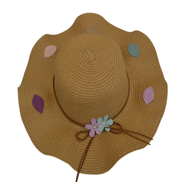 Ladies Wide Brim Straw Hat