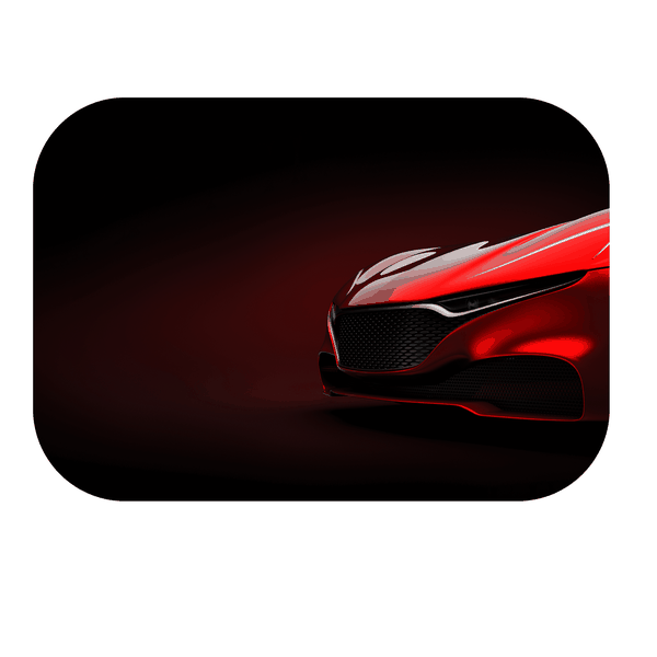 Red Flashy Car Printed Mouse Pad