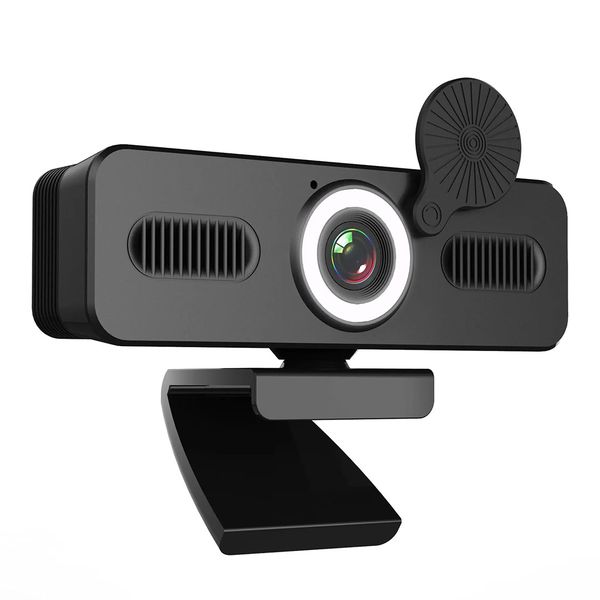 HD 1080P Webcam USB Web Camera for PC Wide Angle Filllight MIC Auto Foucus