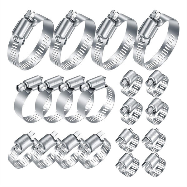 Stainless Steel Hose Clamps Adjustable Worm Gear Tube Hose Clamps