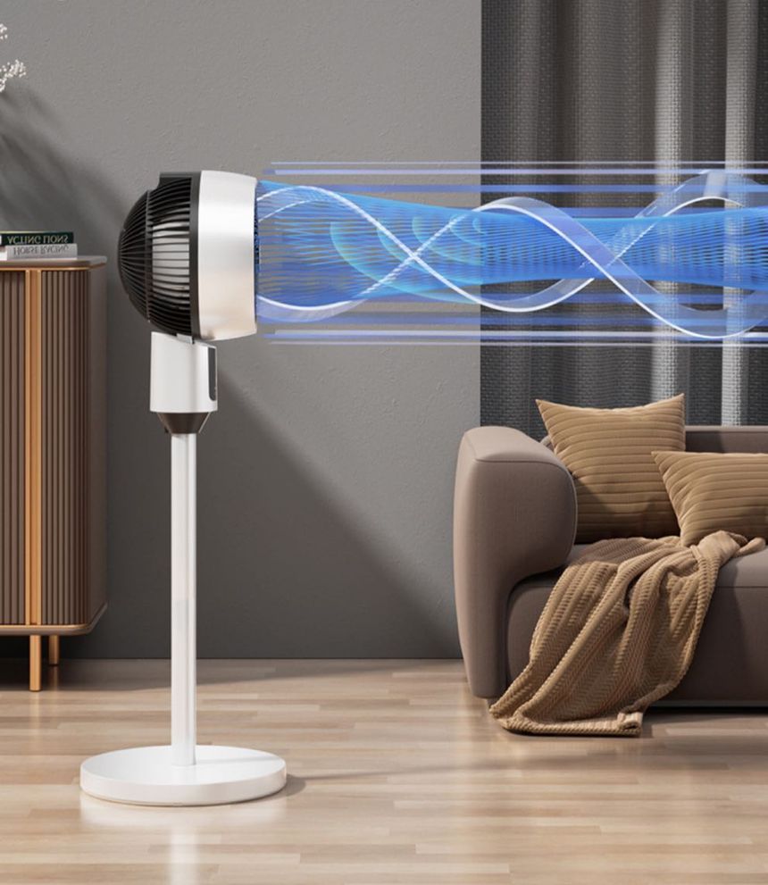 9" Portable Remote Control Air Circulation 3 Blade Pedestal Fan