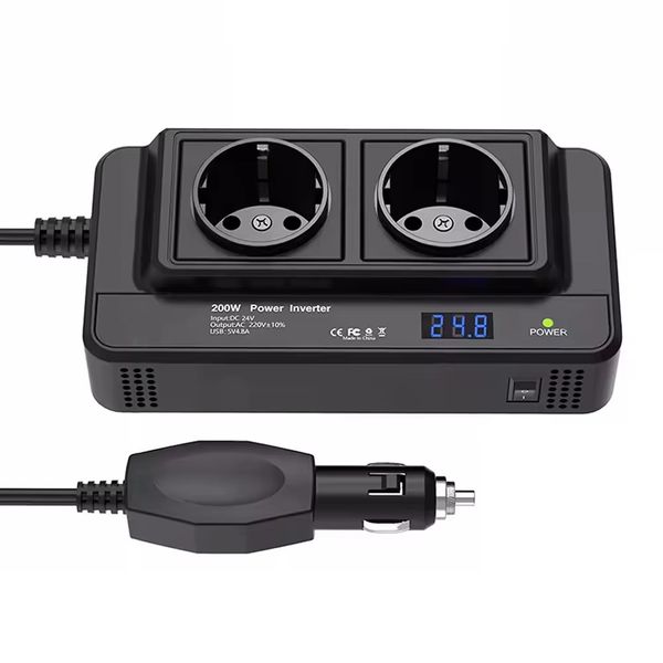 200w Car Inverter 12v to 220v Power Inverter for Car