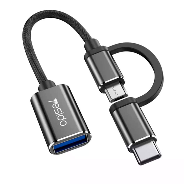Yesido 2 in 1 OTG - USB Type-C and Micro USB to USB - USB 3.0 - Plug &amp; Play
