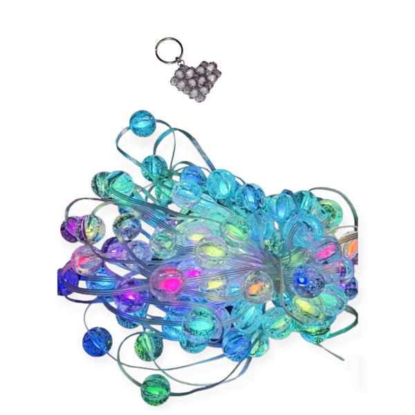 SE-Q05 Led RGB Bubble Decorative String And Remote Control 10M &amp; Keyholder