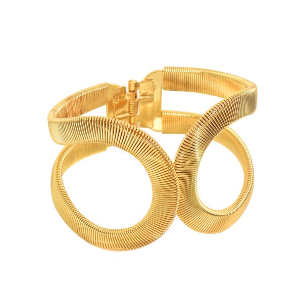 Women's Multi-Layer Cross Metal Bracelet, Adjustable Thick Wide Bracelet