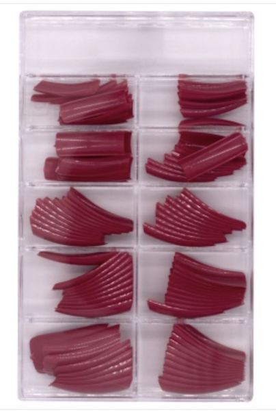 Red Nail Tip Extensions Artificial Nails x 100