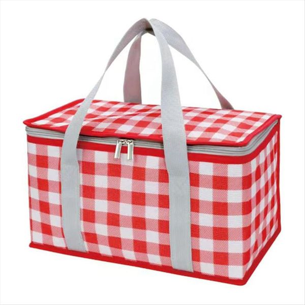 Insulated Bag Picnic Basket Bags Beach Bag Foldable Cooler Bag Red