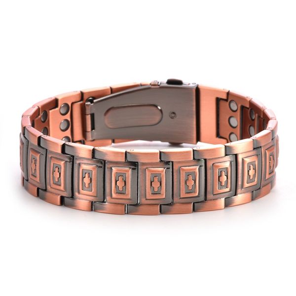 Magnetic Bracelet Copper Jewelry with Powerful 3800 Gauss Magnets for Men
