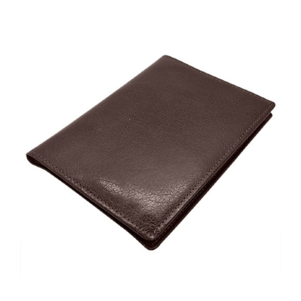 Genuine Leather Passport Cover with Card Slots - Brown | MIRELLE