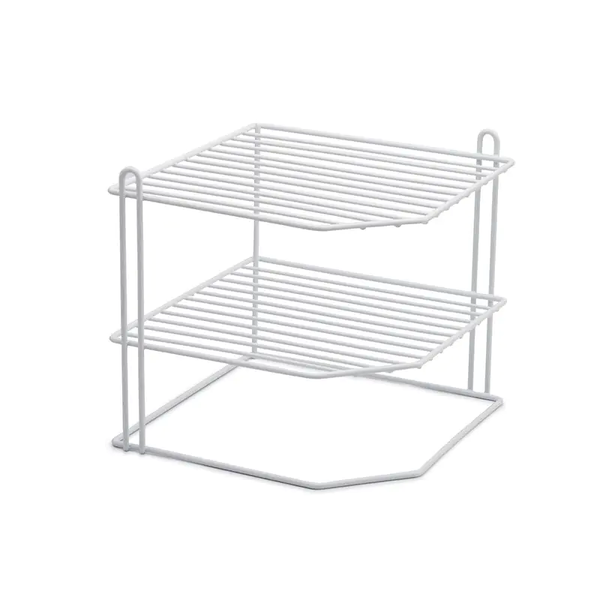 3 Tier Corner Utensil Rack/ Shelf, White