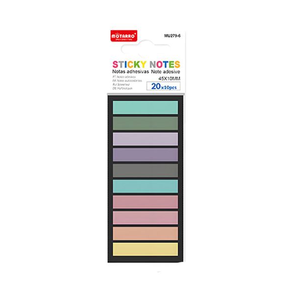 10 Pack 20x10 Pics Different Colors 10x45mm Sticky Notes Strips