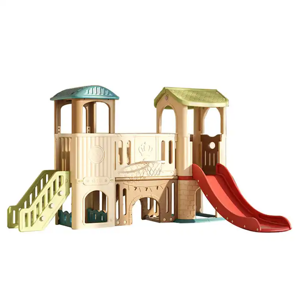 MultiColour Indoor-Outdoor Castle-Themed Slide Set Jungle Gym - For 0-2 Years